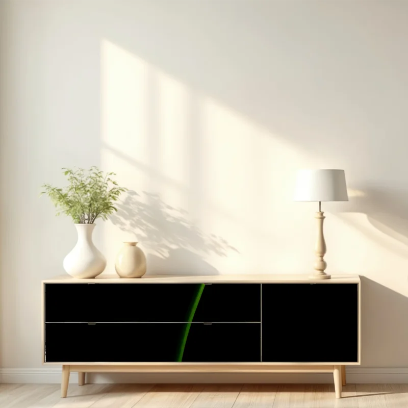 Repositionierbarer Aufkleber goldene calla auf schwarzem hintergrund