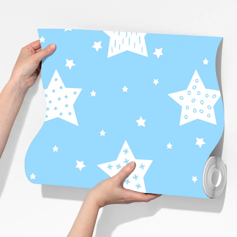 Fototapete weiche blaue sterne für das kinderzimmer Fototapete weiche blaue sterne für das kinderzimmer