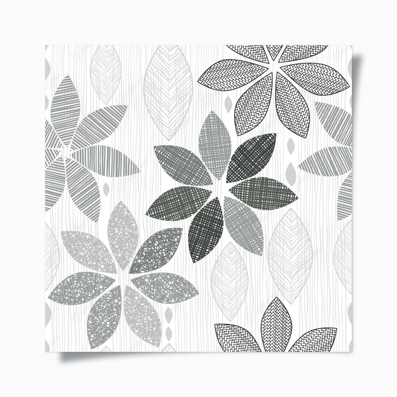 Poster monochromes blumenmuster • Poster bei Wallnifity® Poster monochromes blumenmuster • Poster bei Wallnifity®