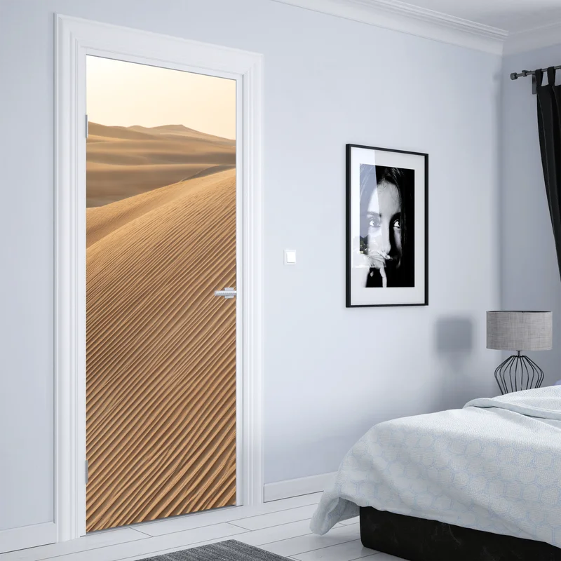 Türaufkleber goldene sanddünen minimalistisches landschaftsbild Türaufkleber goldene sanddünen minimalistisches landschaftsbild