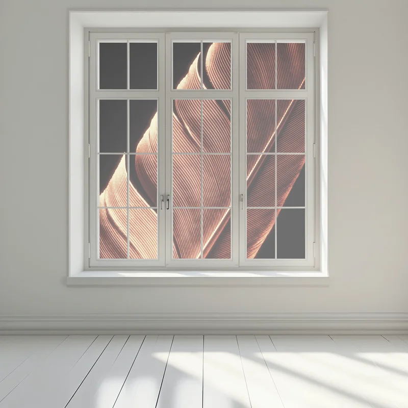 Fensteraufkleber goldene feder makro vor schwarzem hintergrund Fensteraufkleber goldene feder makro vor schwarzem hintergrund