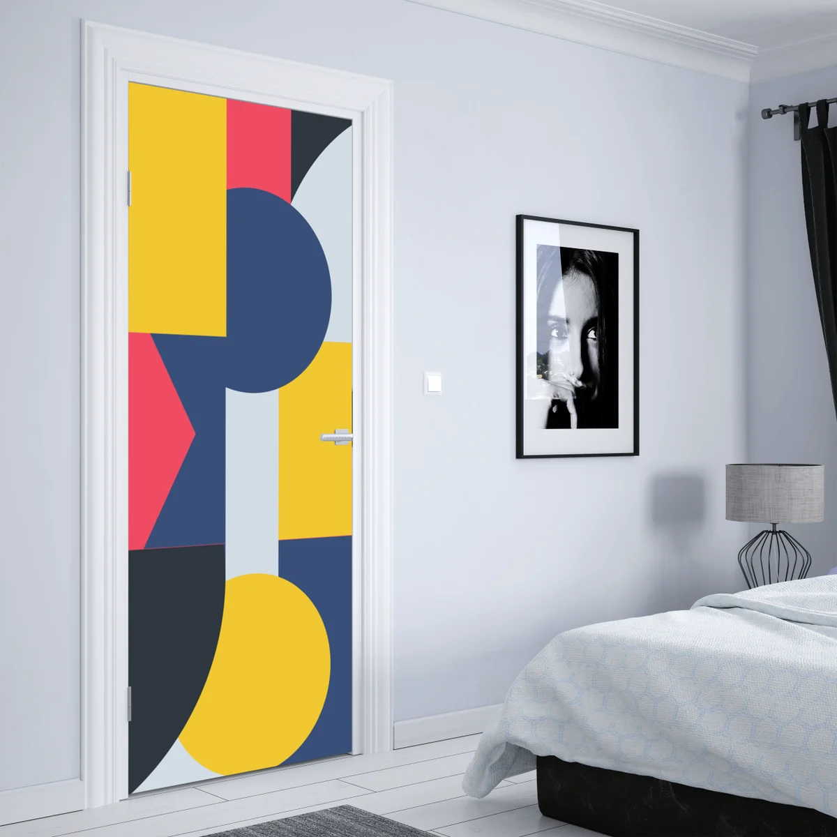 Türaufkleber lebendige geometrische komposition Türaufkleber lebendige geometrische komposition