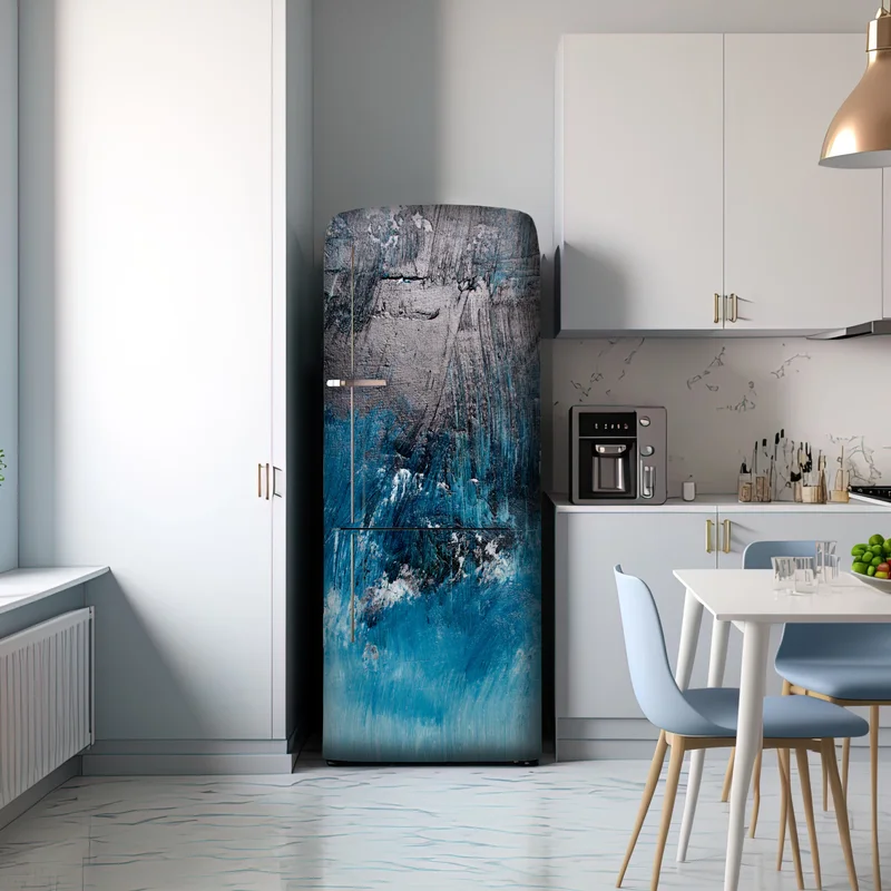 Kühlschrankaufkleber tiefblaue abstrakte struktur