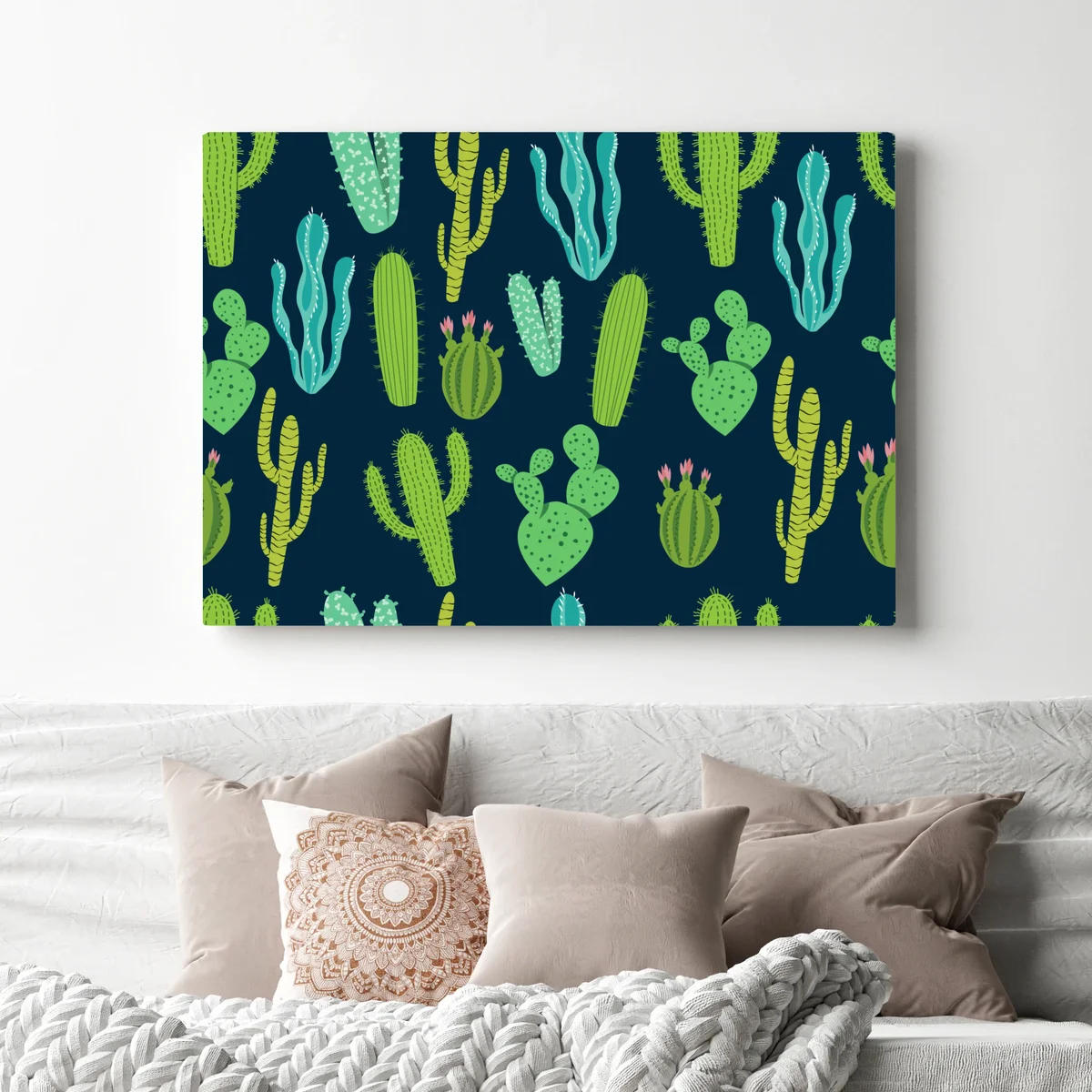 Leinwandbild kaktus- und sukkulentenmuster Leinwandbild kaktus- und sukkulentenmuster