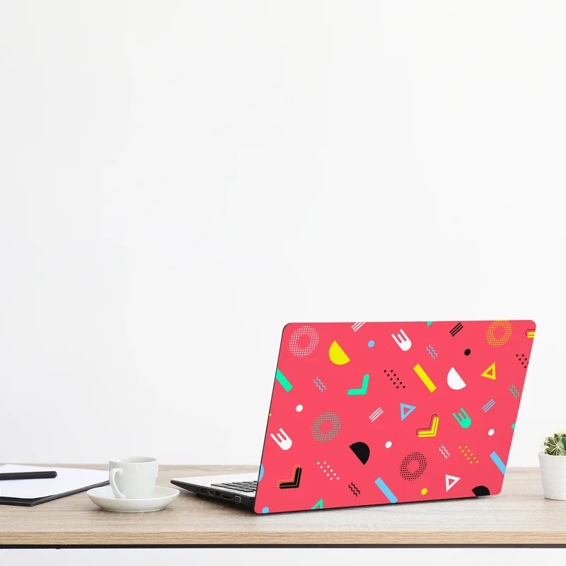 Laptop-Aufkleber leuchtendes memphis geometrisches muster Laptop-Aufkleber leuchtendes memphis geometrisches muster