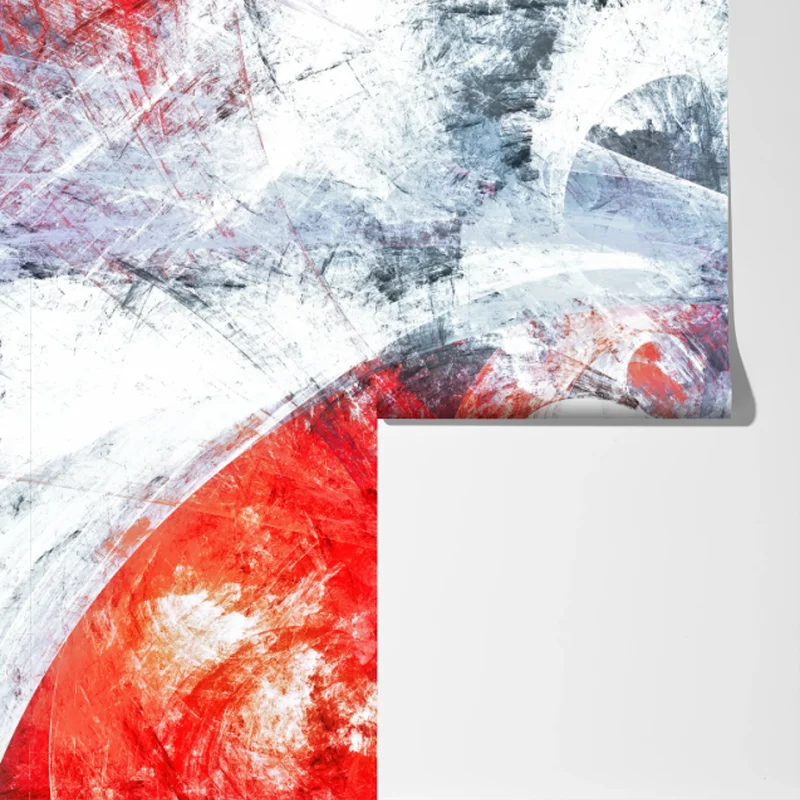 Fototapete dynamische rote und weiße abstrakte komposition Fototapete dynamische rote und weiße abstrakte komposition