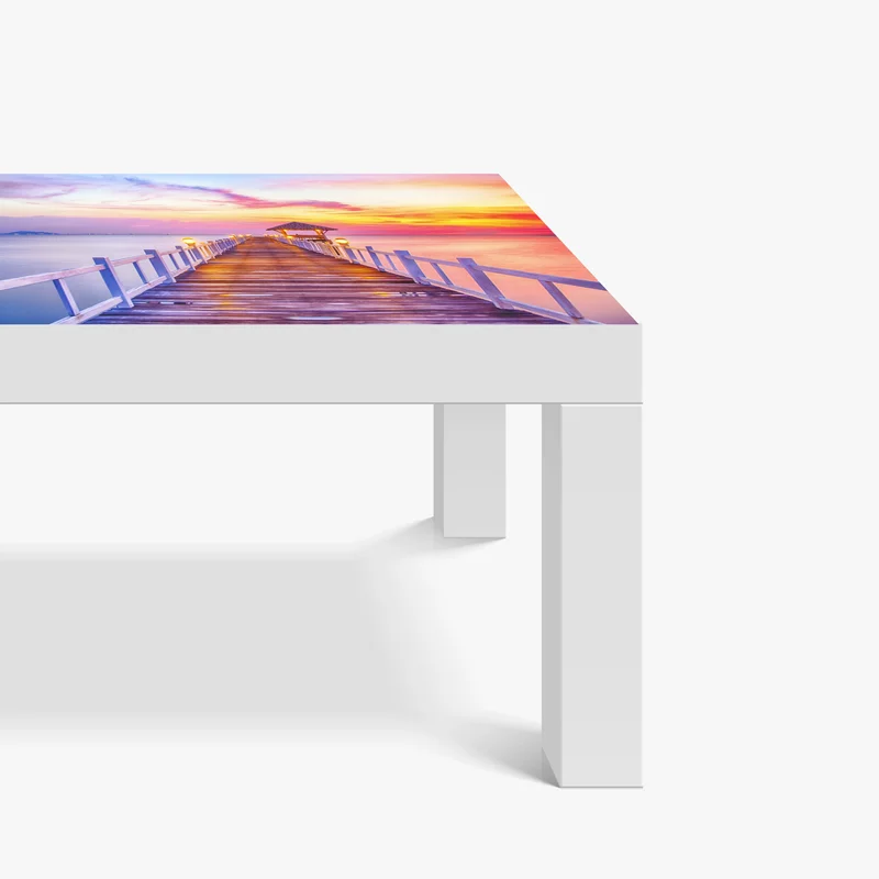 Tischaufkleber und Schreibtischaufkleber sonnenuntergang am steg zum ruhigen horizont Tischaufkleber und Schreibtischaufkleber sonnenuntergang am steg zum ruhigen horizont