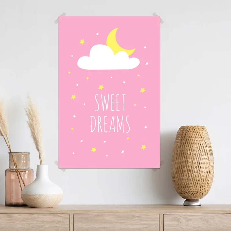 Poster süße träume mond und sterne • Poster bei Wallnifity® Poster süße träume mond und sterne • Poster bei Wallnifity®