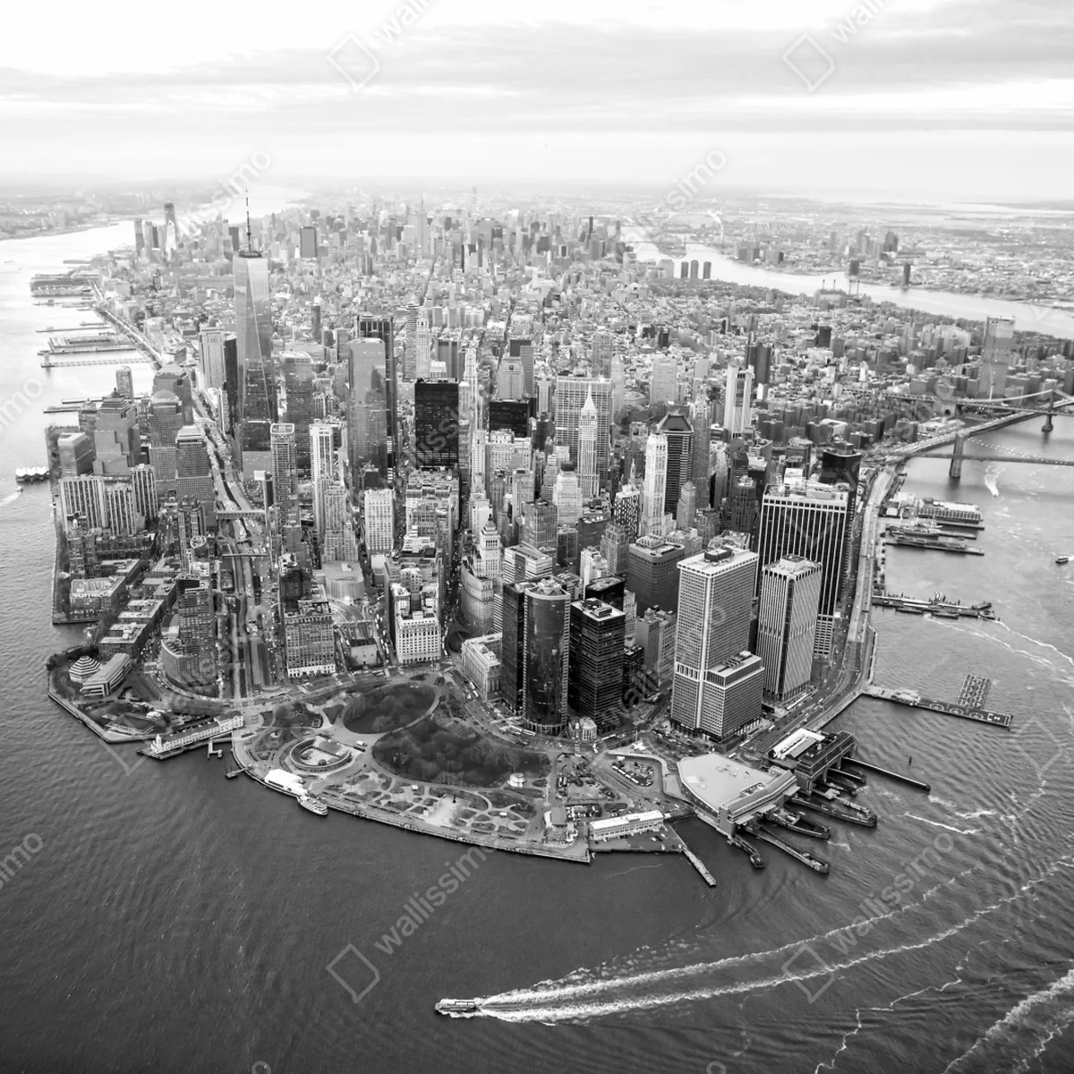 Leinwandbild Manhattan skyline aus der luft Leinwandbild Manhattan skyline aus der luft