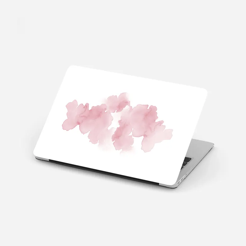 Laptop-Aufkleber sanfte rosa aquarellblüte