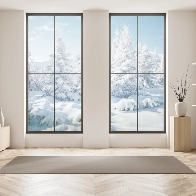 Fensteraufkleber winterruhe in den Karpaten