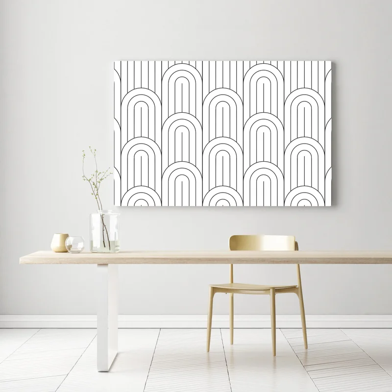Leinwandbild monochromes bogenmuster Leinwandbild monochromes bogenmuster