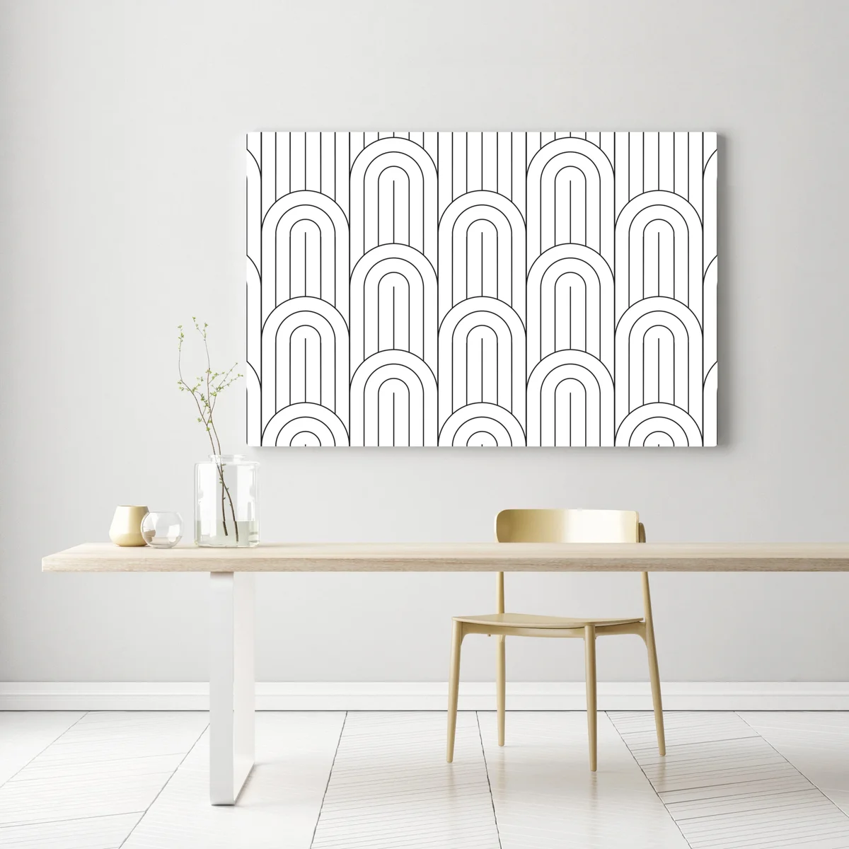 Leinwandbild monochromes bogenmuster Leinwandbild monochromes bogenmuster