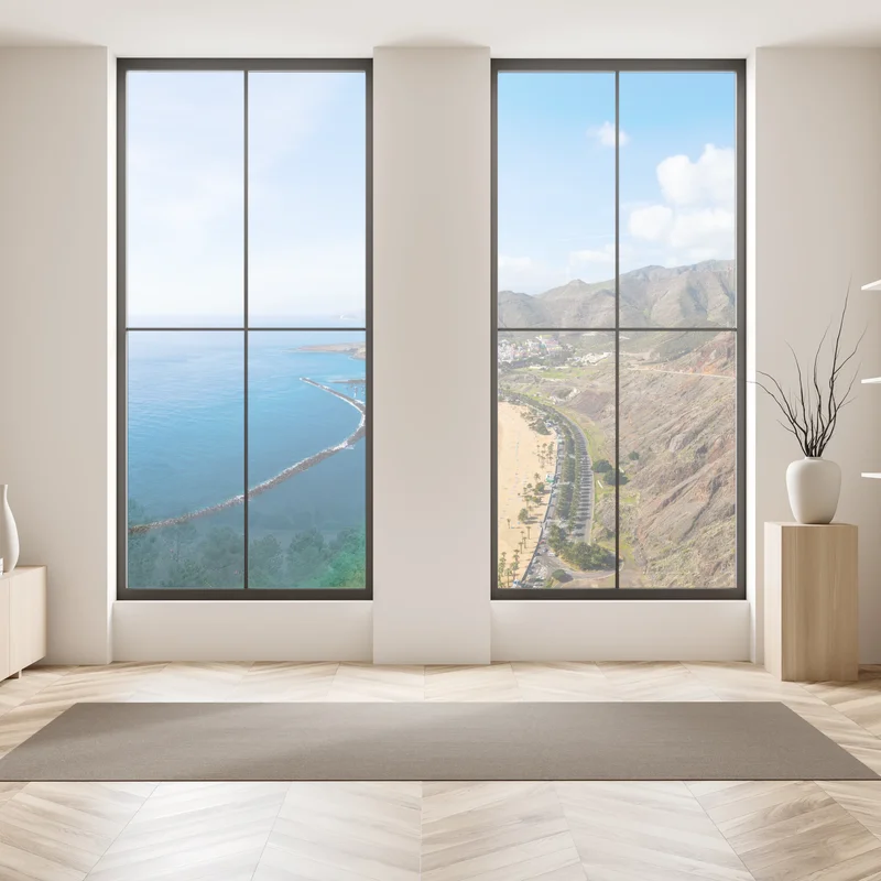 Fensteraufkleber strand Las Teresitas, panorama Teneriffa Fensteraufkleber strand Las Teresitas, panorama Teneriffa