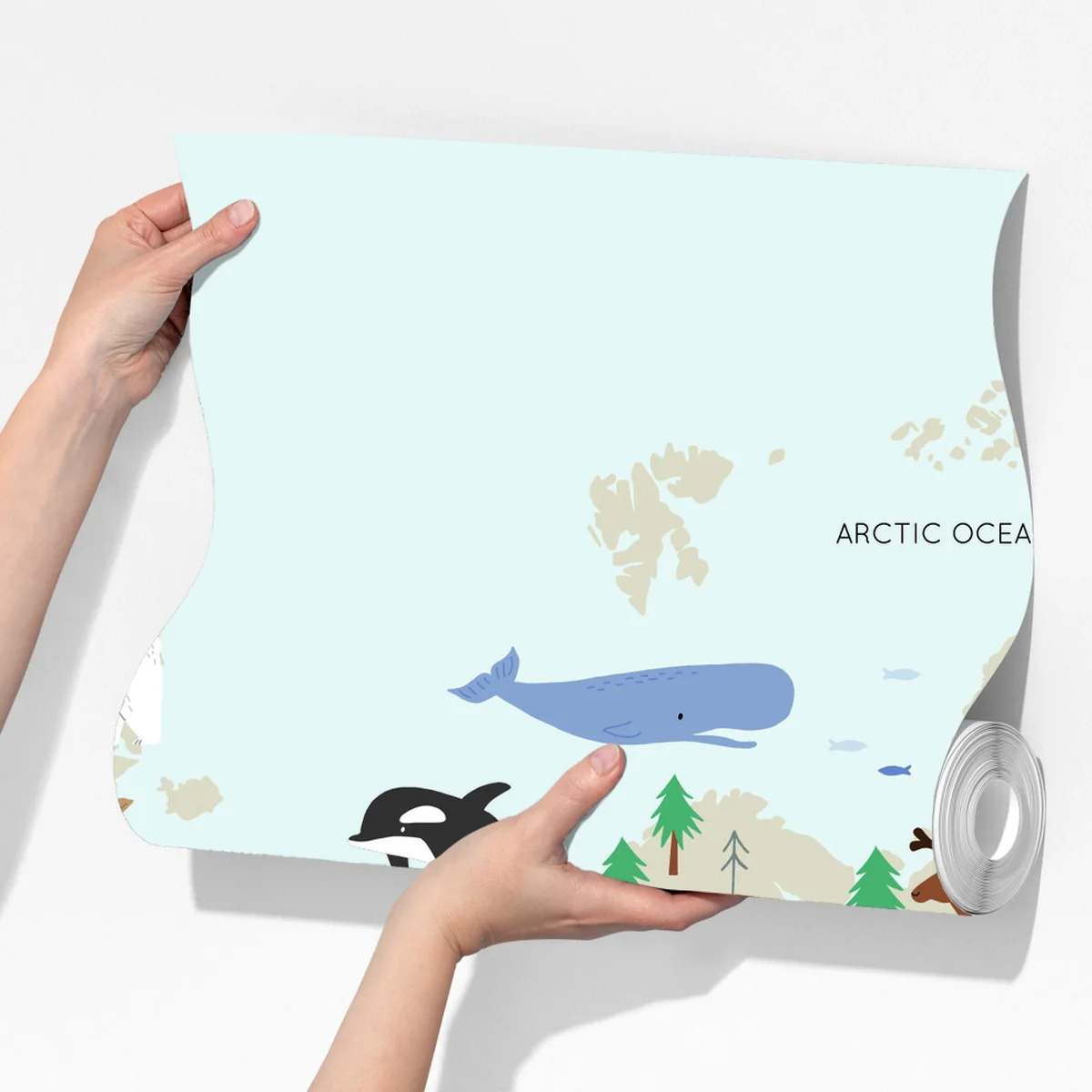 Fototapeta mapa świata ze zwierzętami dla dzieci Fototapeta mapa świata ze zwierzętami dla dzieci