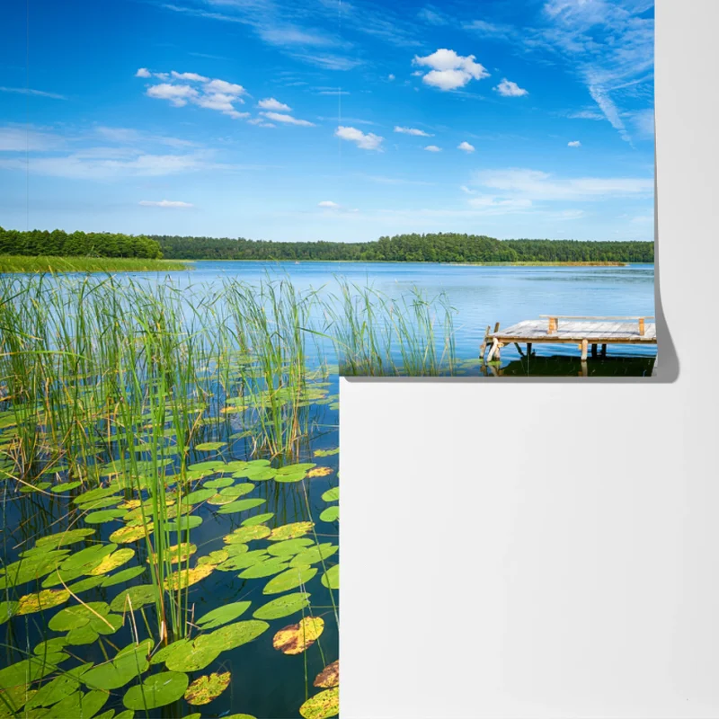 Fototapeta pomost na Mazurach latem Fototapeta pomost na Mazurach latem