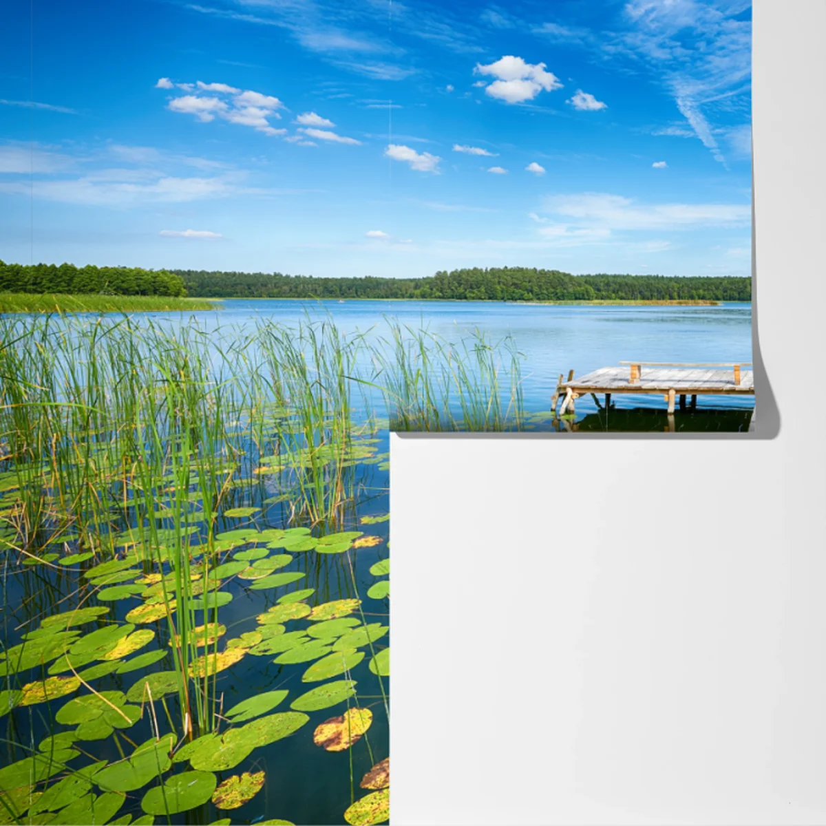 Fototapeta pomost na Mazurach latem Fototapeta pomost na Mazurach latem