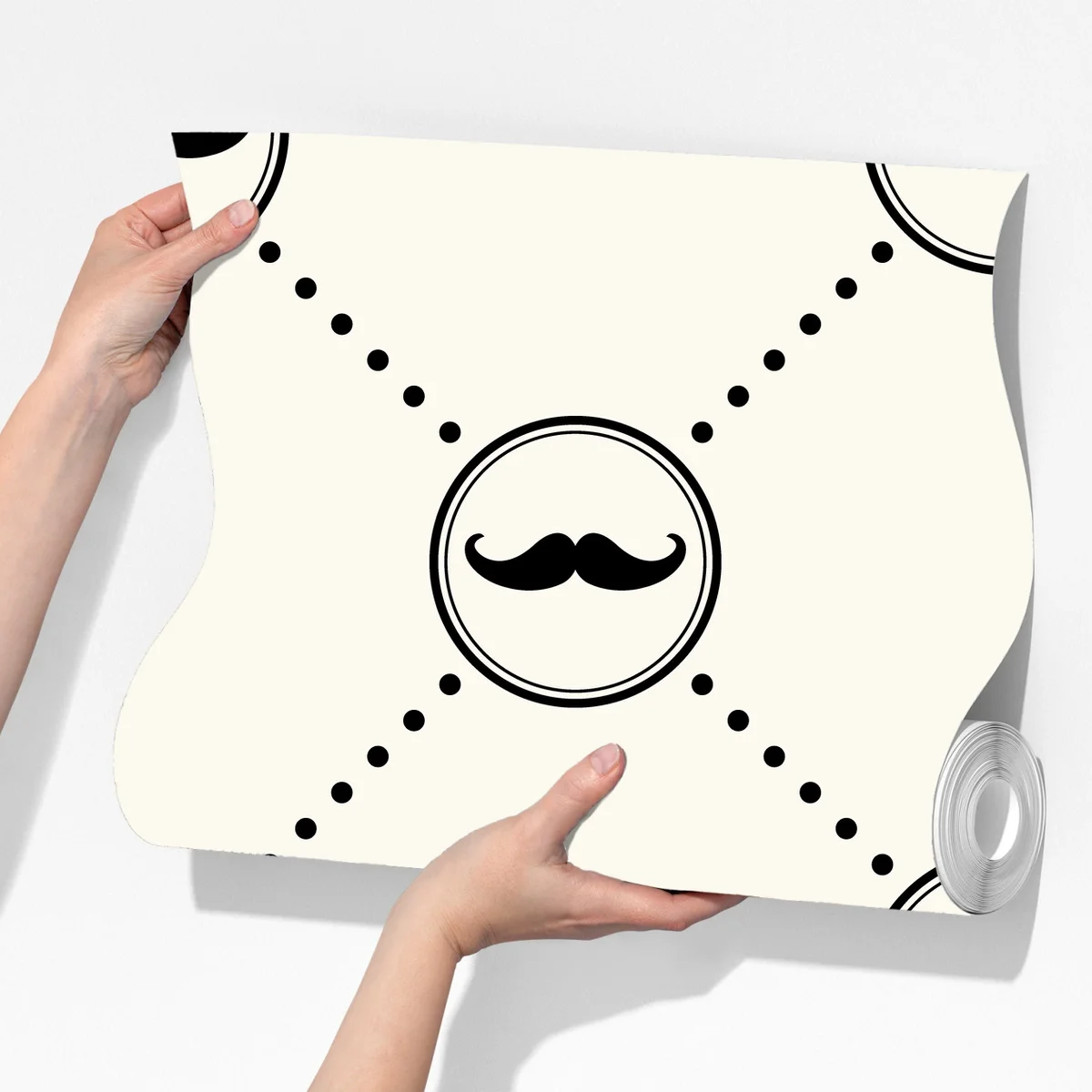 Fototapete verspieltes schnurrbartmuster Fototapete verspieltes schnurrbartmuster