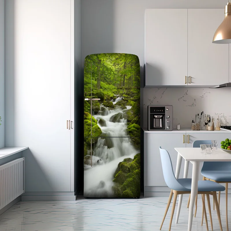 Kühlschrankaufkleber moosiger wasserfall Kühlschrankaufkleber moosiger wasserfall