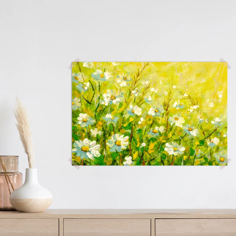 Poster sonnige kamillenwiese • Poster bei Wallnifity® Poster sonnige kamillenwiese • Poster bei Wallnifity®