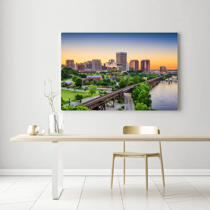 Leinwandbild Richmond skyline bei sonnenuntergang Leinwandbild Richmond skyline bei sonnenuntergang
