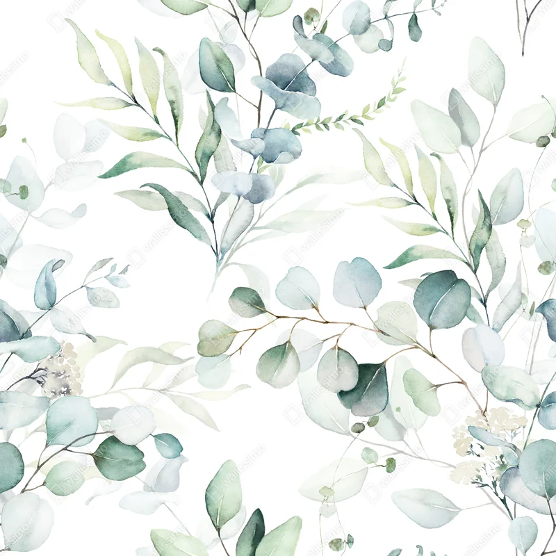 Schrankaufkleber aquarell eukalyptus blättermuster Schrankaufkleber aquarell eukalyptus blättermuster