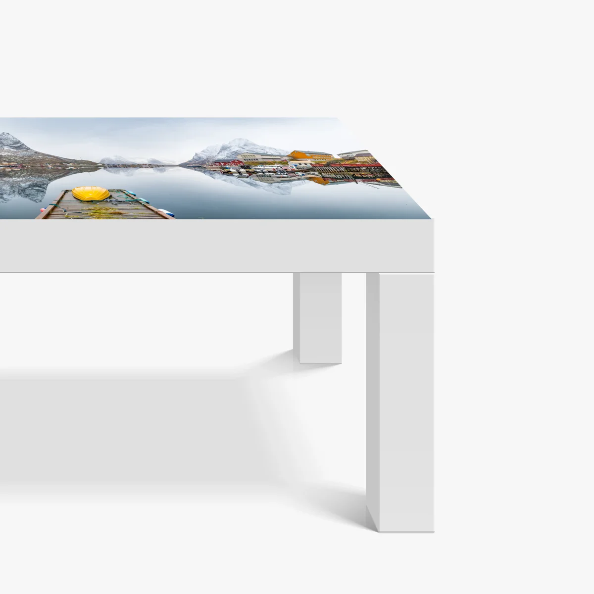 Tischaufkleber und Schreibtischaufkleber spiegelglatter fjord mit bergkulisse Tischaufkleber und Schreibtischaufkleber spiegelglatter fjord mit bergkulisse