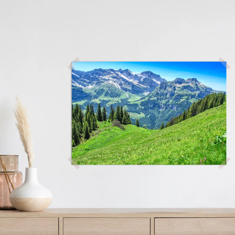 Poster alpine panorama über Engelberg, Schweiz Poster alpine panorama über Engelberg, Schweiz