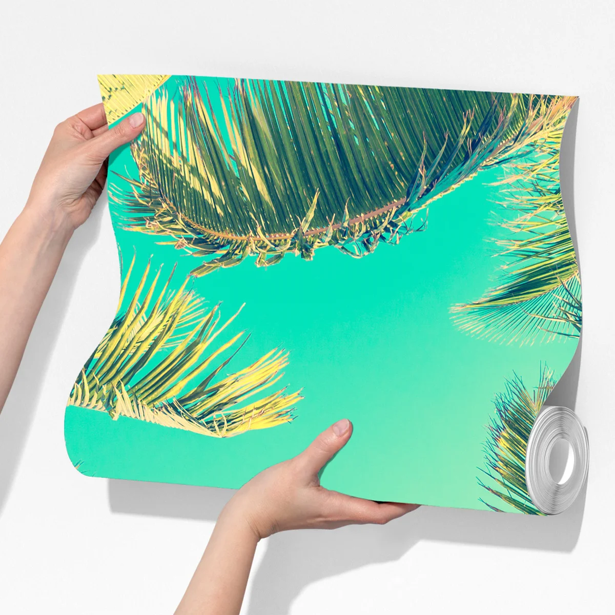 Fototapeta vintage turkusowy baldachim palm Fototapeta vintage turkusowy baldachim palm