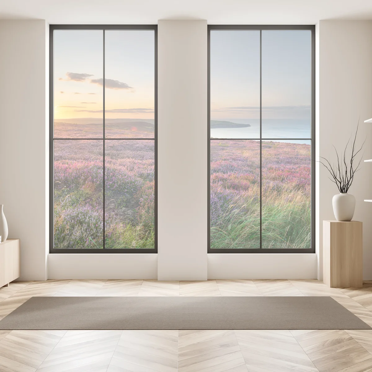 Fensteraufkleber sonnenuntergang über der heide auf den North York Moors Fensteraufkleber sonnenuntergang über der heide auf den North York Moors