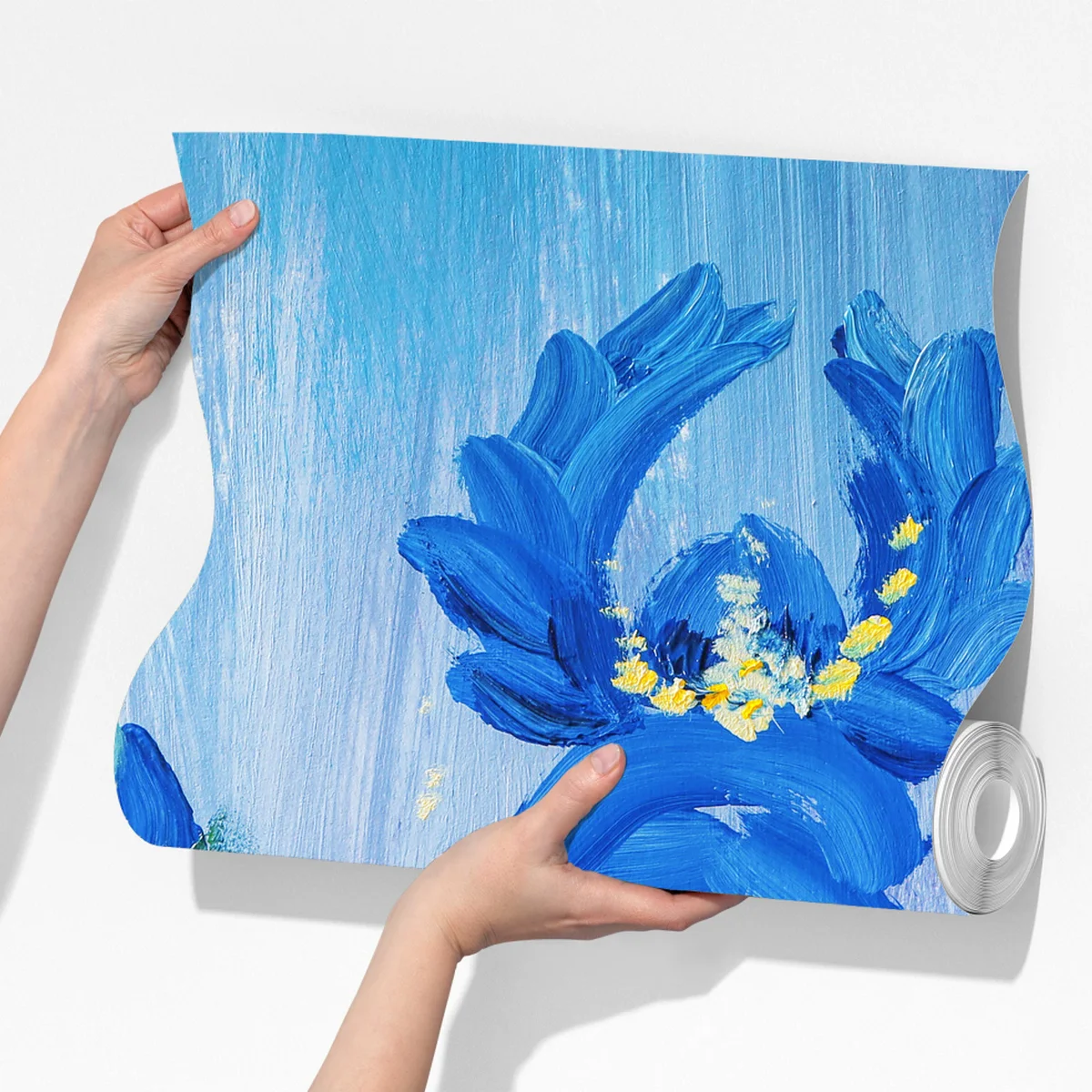 Fototapete lebendiger blauer iris-bund Fototapete lebendiger blauer iris-bund