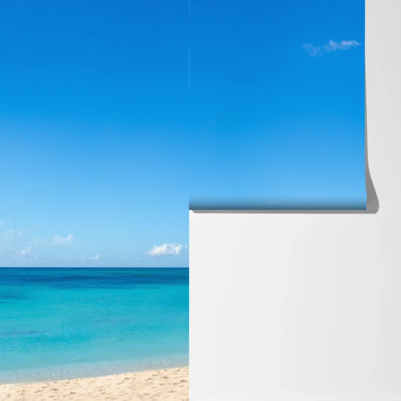 Fototapete tropischer strand mit türkiswasser und palme Fototapete tropischer strand mit türkiswasser und palme