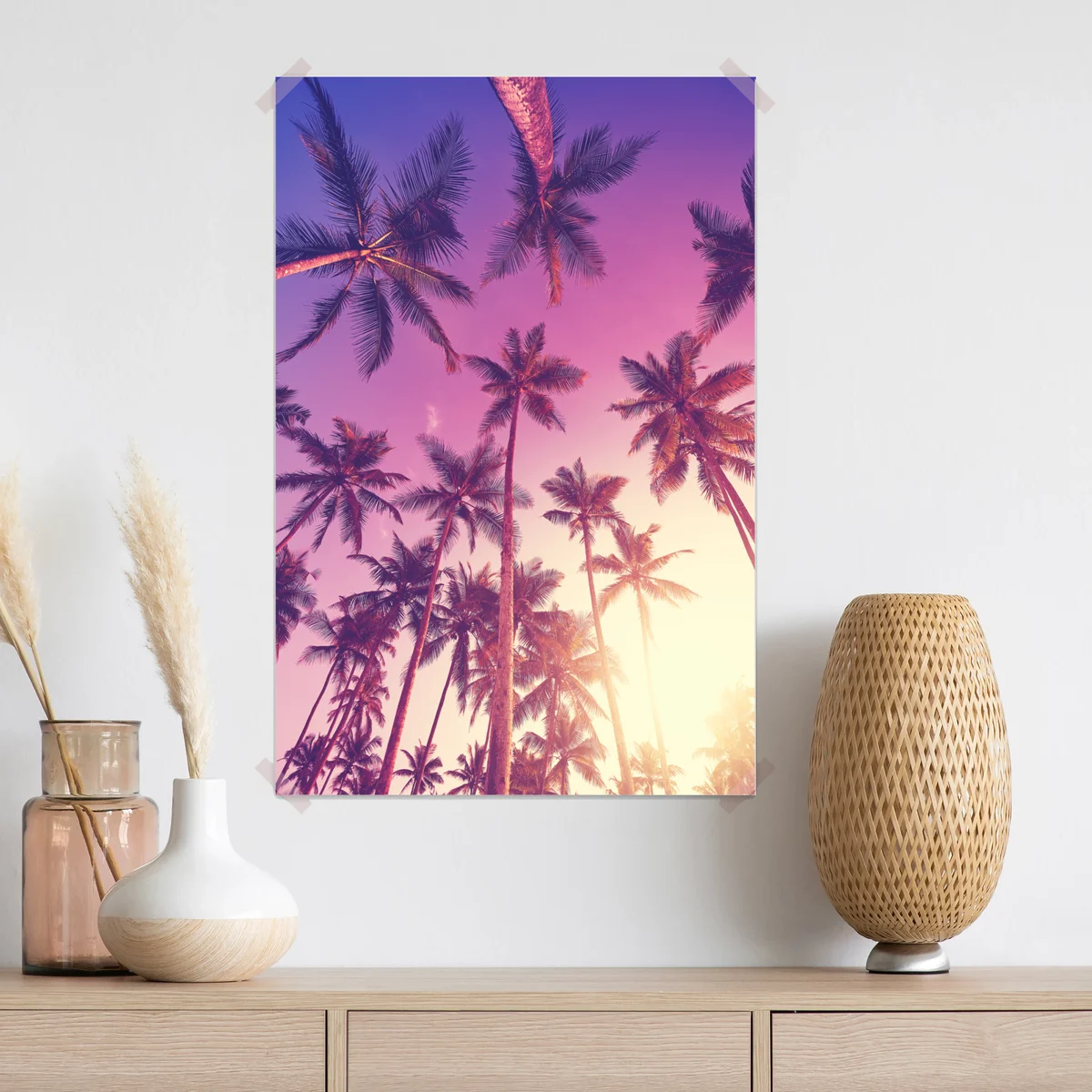 Poster tropische palmen beim sonnenuntergang Poster tropische palmen beim sonnenuntergang