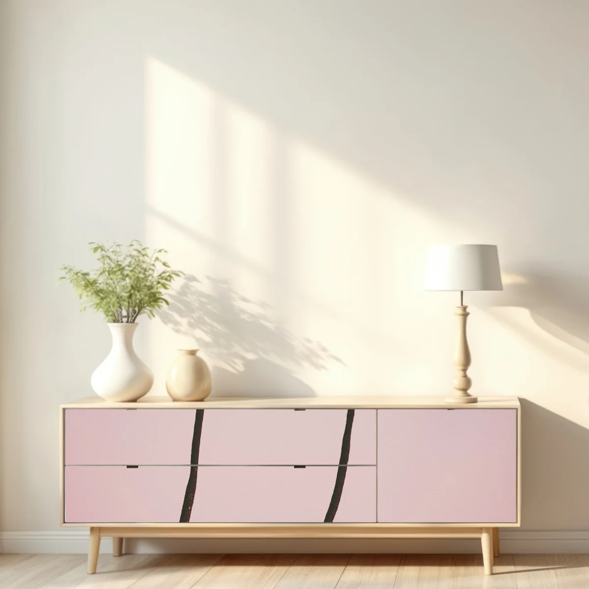 Repositionierbarer Aufkleber pastellpalmen bei dämmerung Repositionierbarer Aufkleber pastellpalmen bei dämmerung