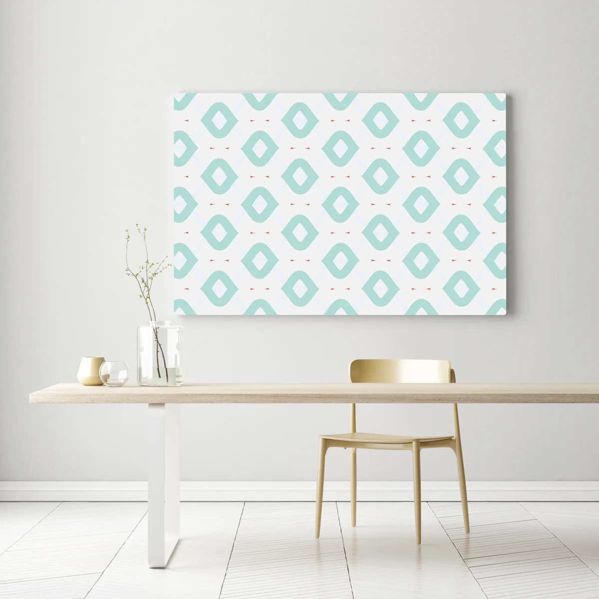 Leinwandbild türkis geometrisches rautenmuster • Leinwandbilder bei Wallnifity® Leinwandbild türkis geometrisches rautenmuster • Leinwandbilder bei Wallnifity®