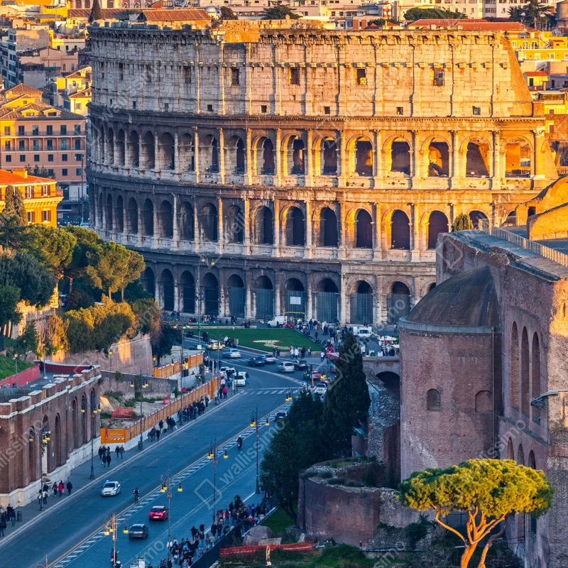 Kühlschrankaufkleber goldenes kolosseum bei sonnenuntergang, Rom Kühlschrankaufkleber goldenes kolosseum bei sonnenuntergang, Rom