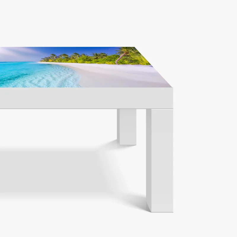 Tischaufkleber und Schreibtischaufkleber tropischer türkisstrand