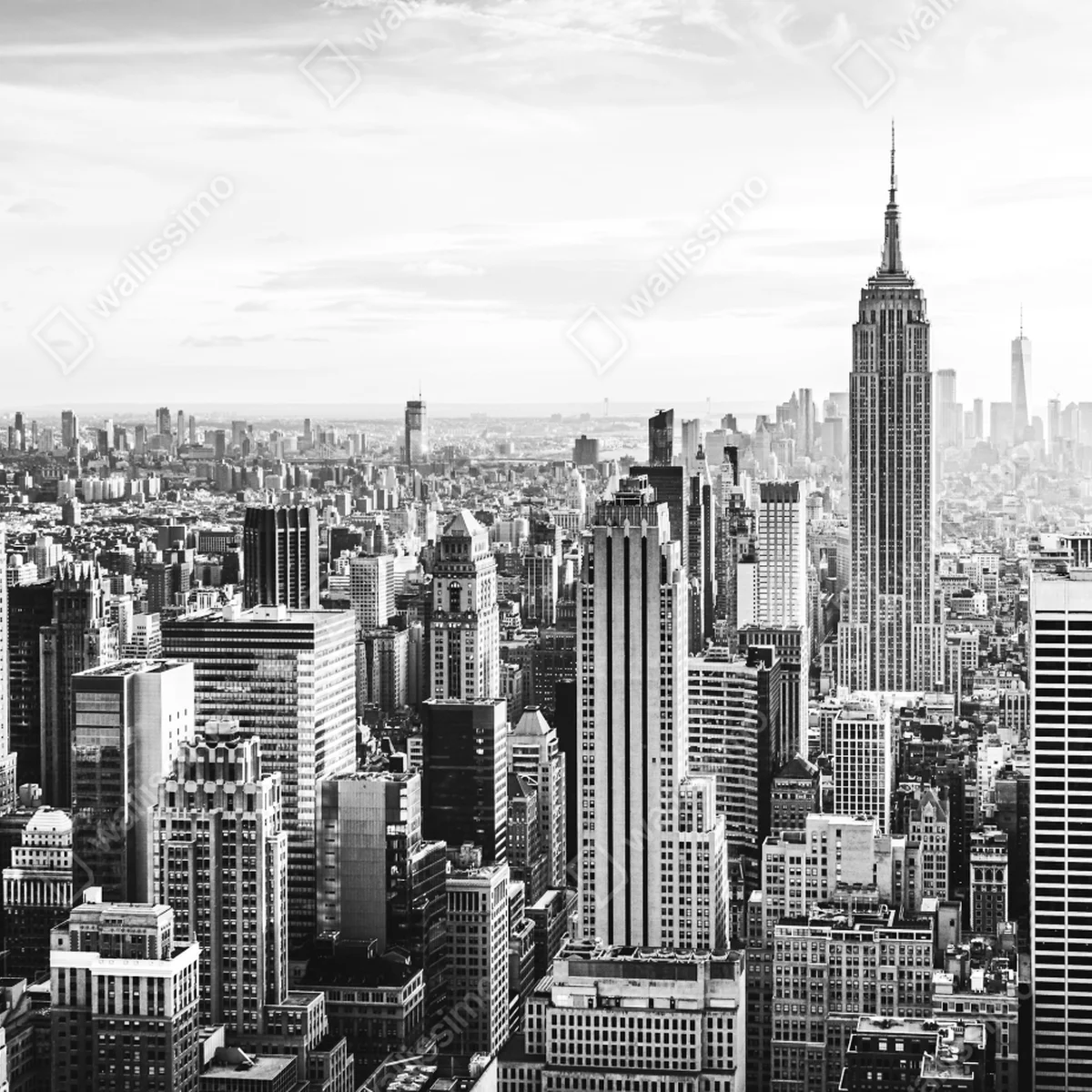 Kühlschrankaufkleber New York panorama in schwarzweiß Kühlschrankaufkleber New York panorama in schwarzweiß