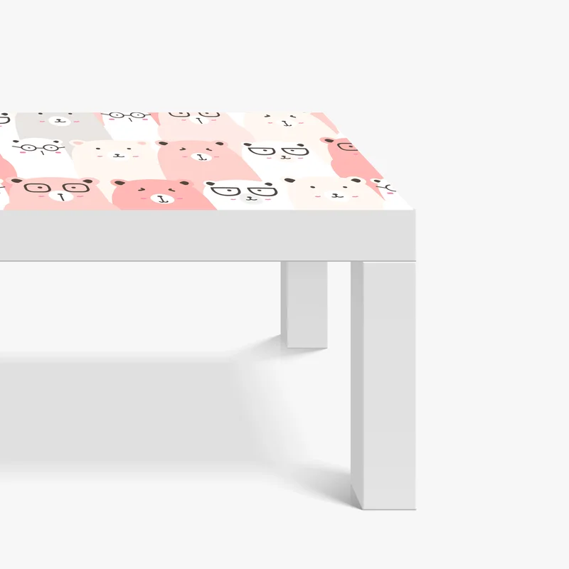 Tischaufkleber und Schreibtischaufkleber pastell bärenmuster für das kinderzimmer