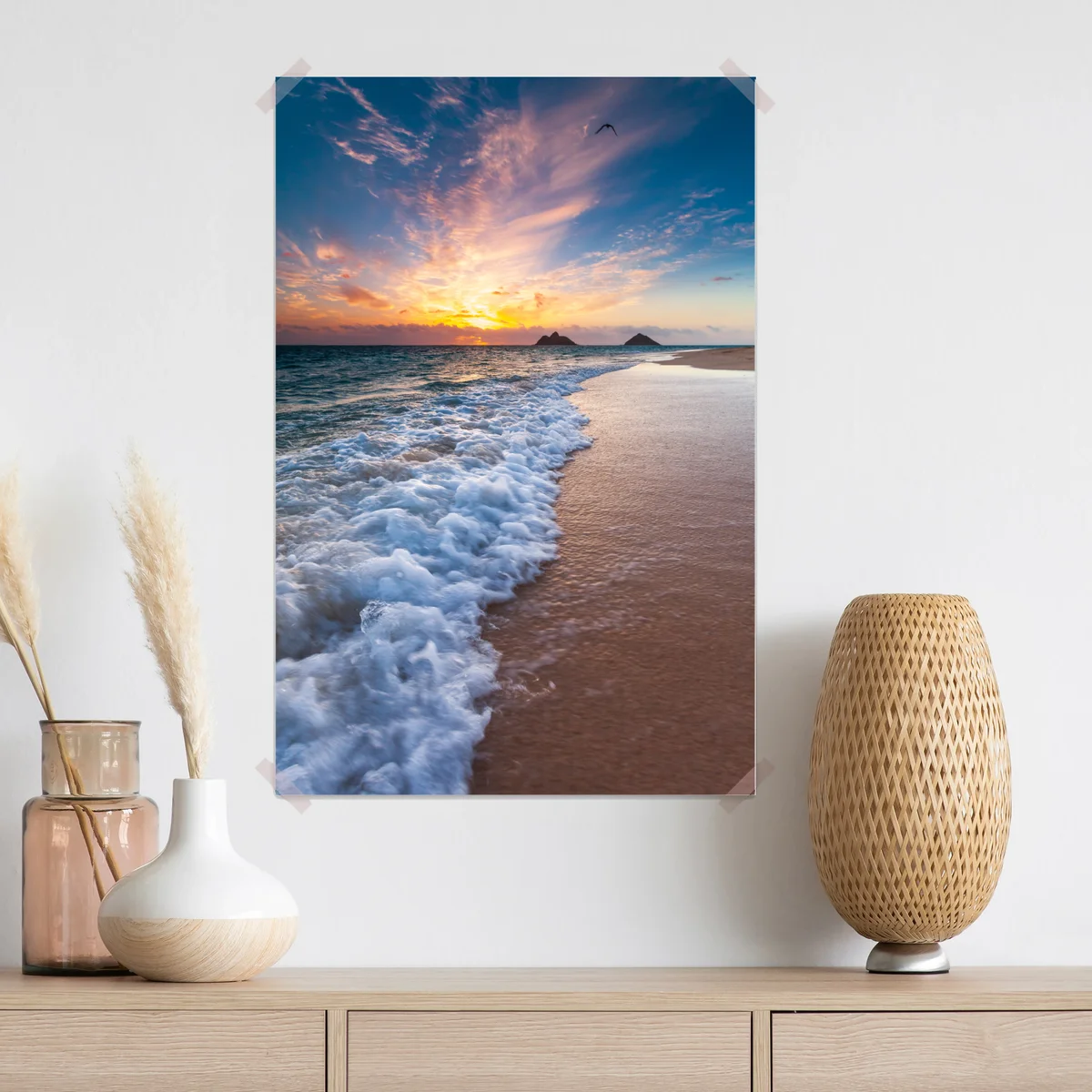 Poster ruhiger sonnenaufgang am meeresufer Poster ruhiger sonnenaufgang am meeresufer