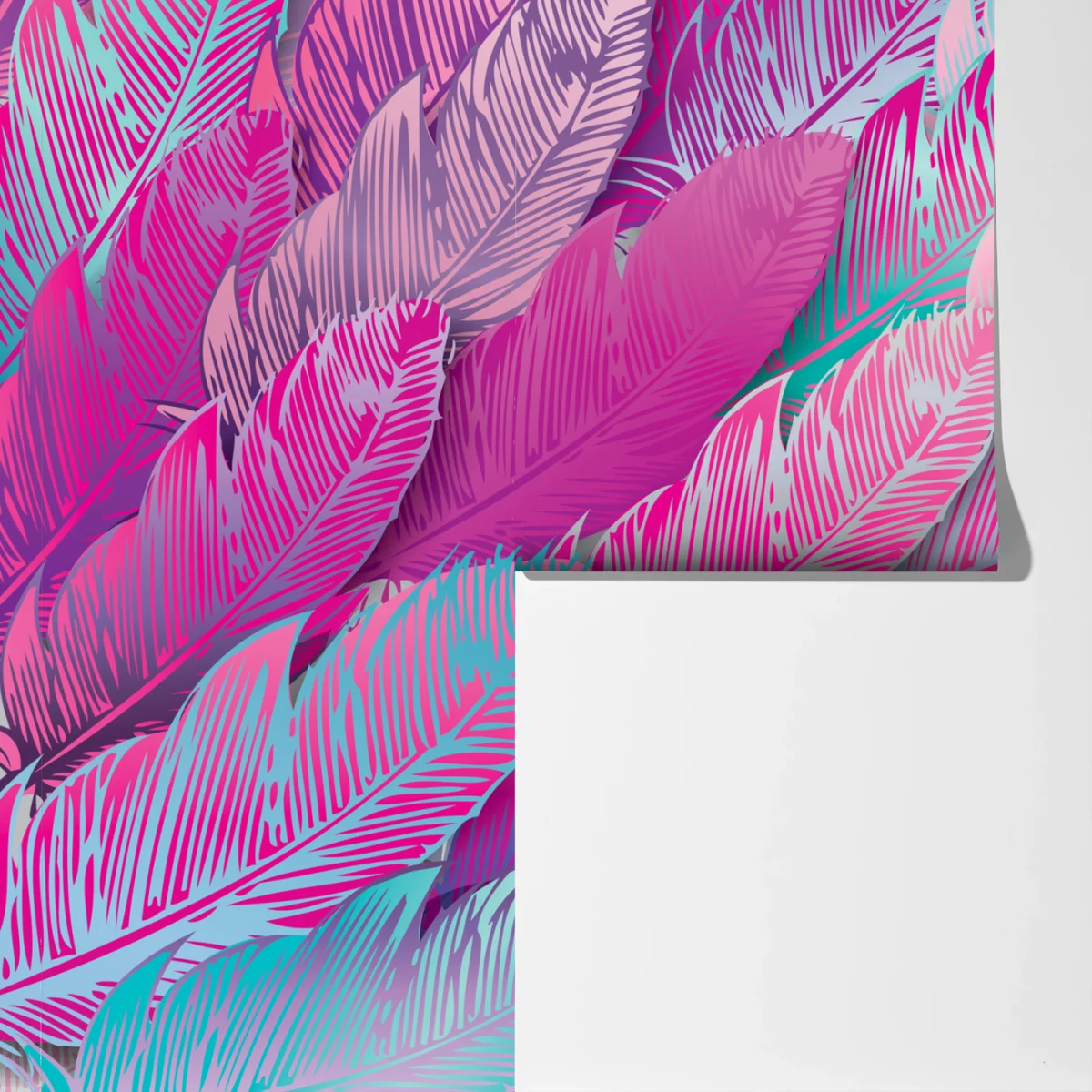 Fototapete irisierendes rosa federmuster Fototapete irisierendes rosa federmuster