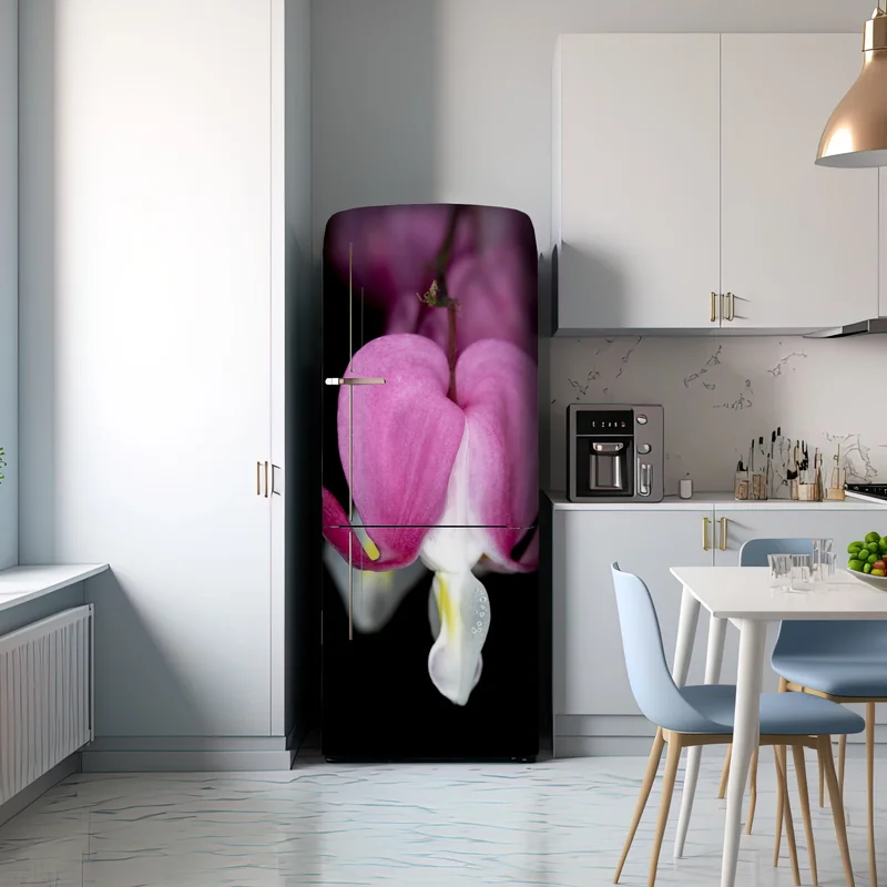 Kühlschrankaufkleber zartes rosa herzblüte nahaufnahme Kühlschrankaufkleber zartes rosa herzblüte nahaufnahme