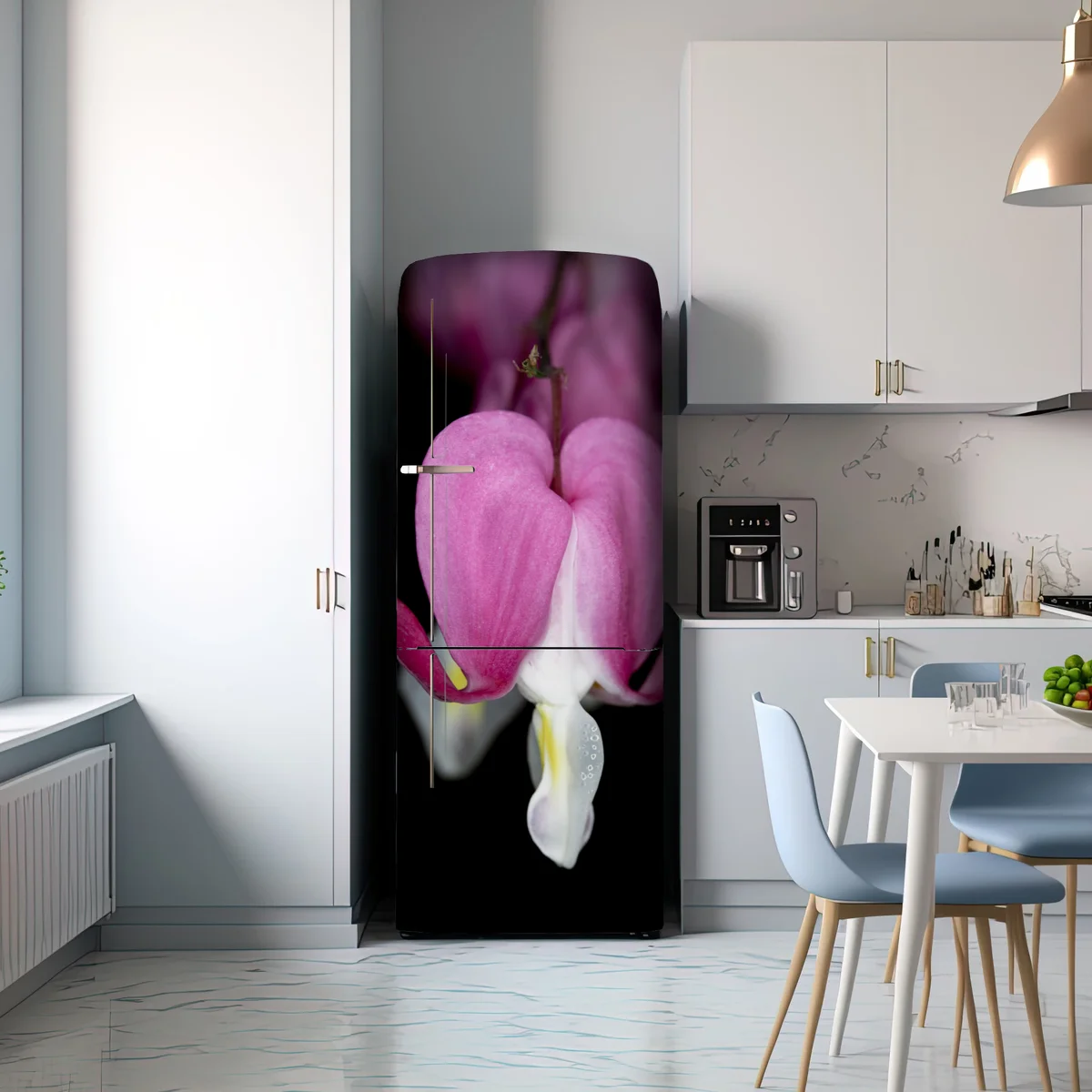 Kühlschrankaufkleber zartes rosa herzblüte nahaufnahme Kühlschrankaufkleber zartes rosa herzblüte nahaufnahme