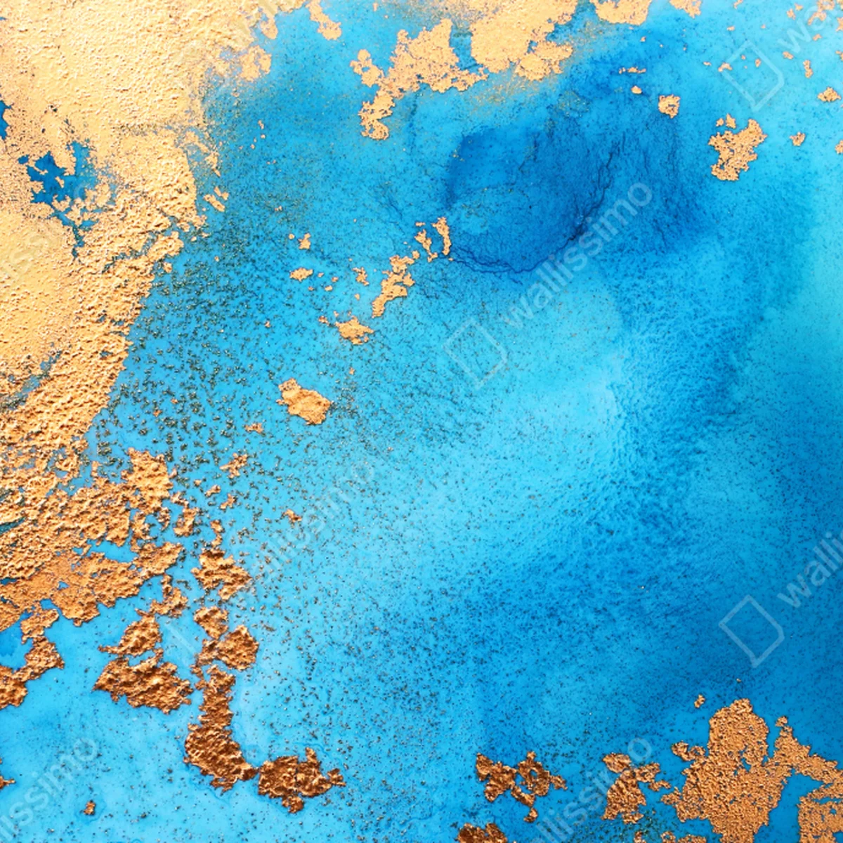 Fensteraufkleber blau-gold abstrakte ozeantextur Fensteraufkleber blau-gold abstrakte ozeantextur