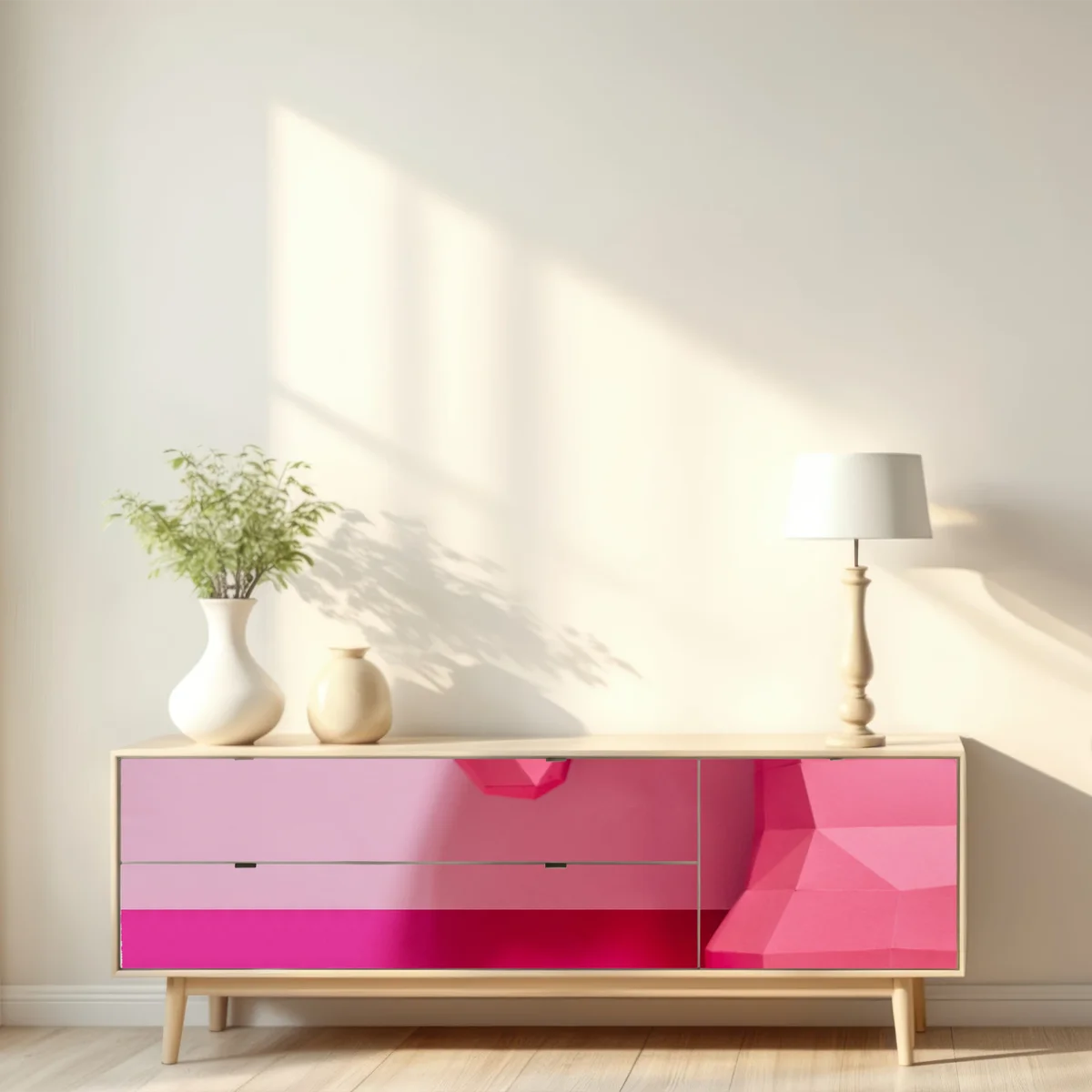 Repositionierbarer Aufkleber rosa geometrisches einhorn Repositionierbarer Aufkleber rosa geometrisches einhorn