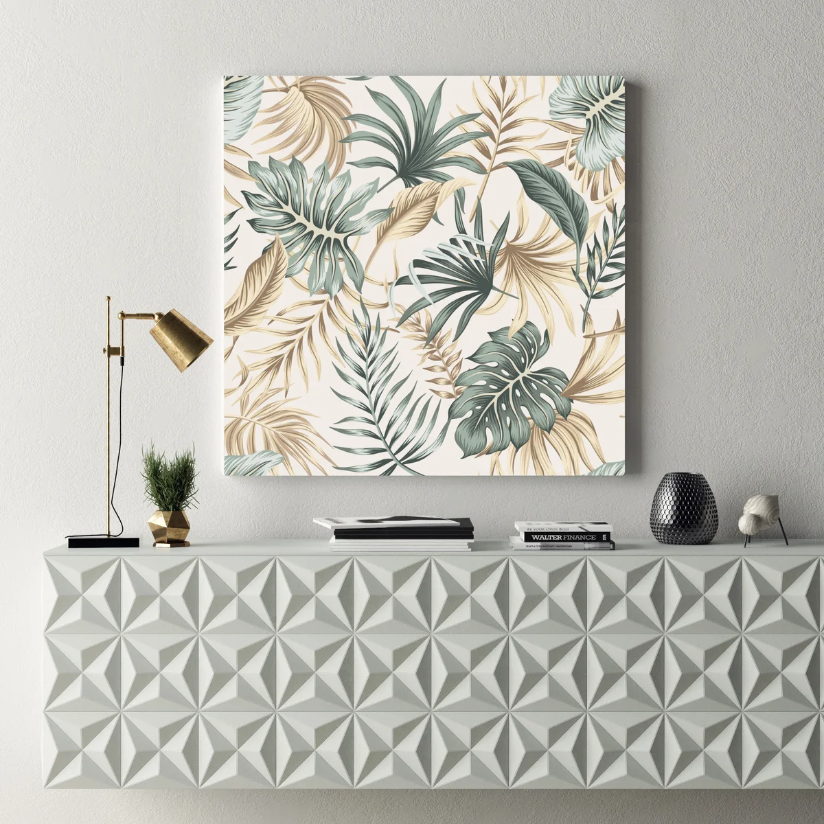 Leinwandbild tropisches botanisches blättermuster Leinwandbild tropisches botanisches blättermuster