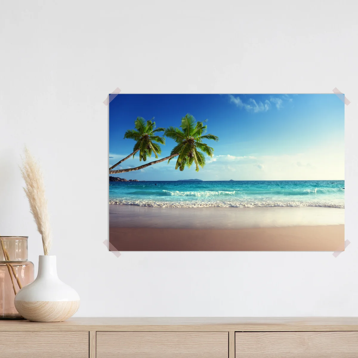 Poster tropischer Karibikstrand bei sonnenuntergang Poster tropischer Karibikstrand bei sonnenuntergang