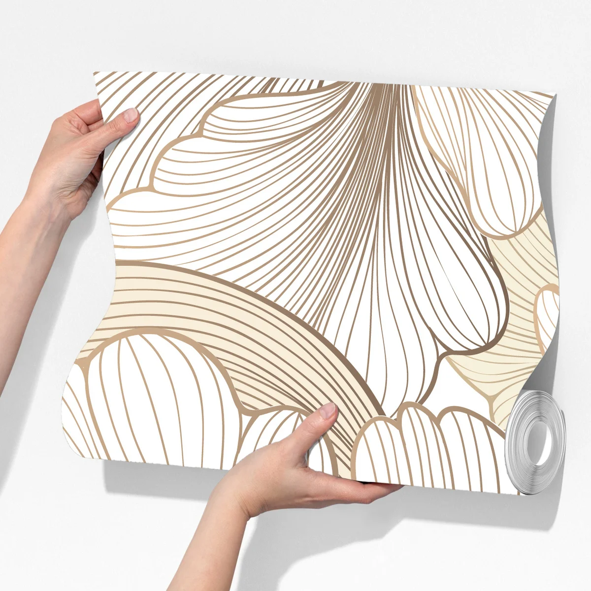 Fototapeta delikatna beżowa ilustracja kwiatowa Fototapeta delikatna beżowa ilustracja kwiatowa