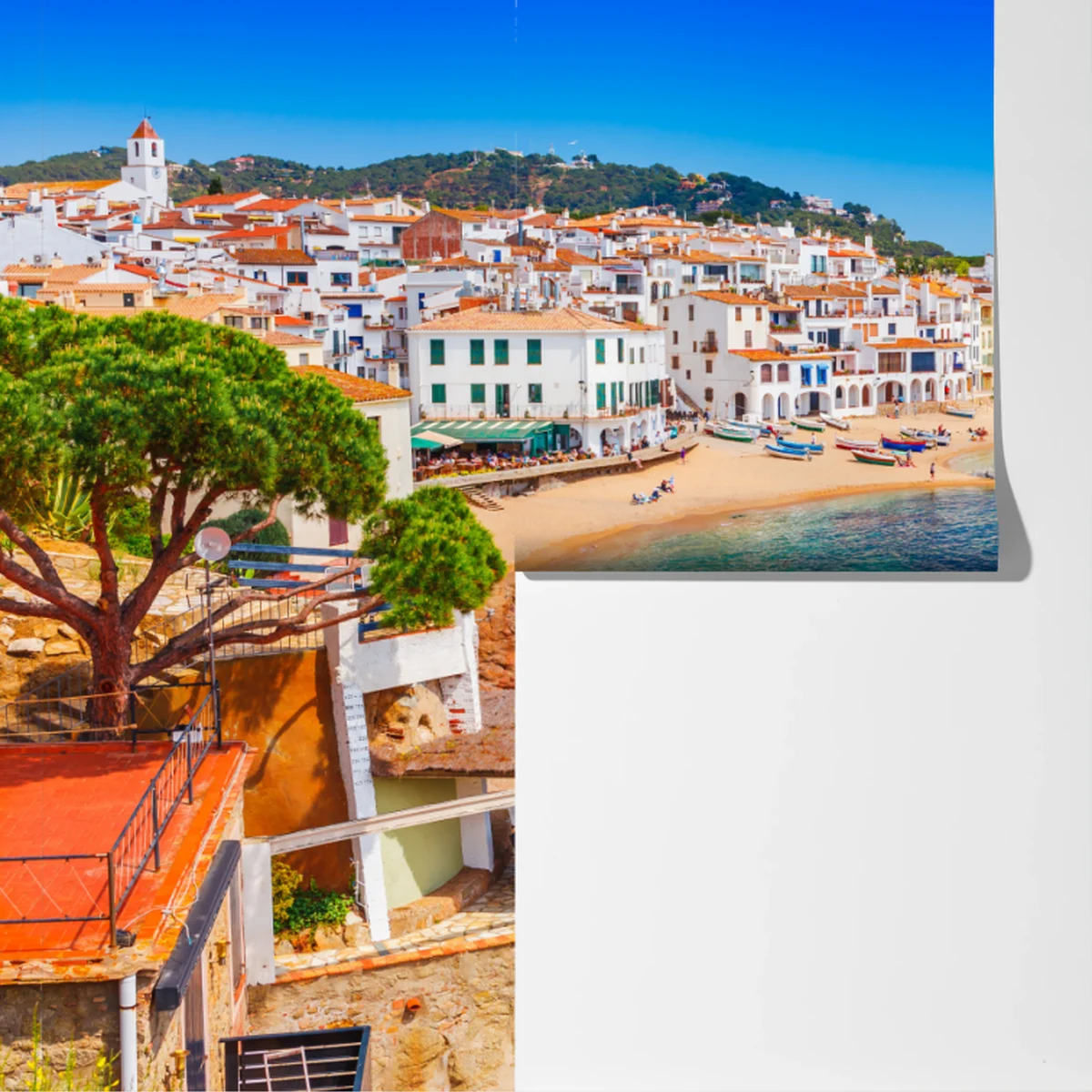 Fototapete sonniges mediterranes küstendorf Fototapete sonniges mediterranes küstendorf