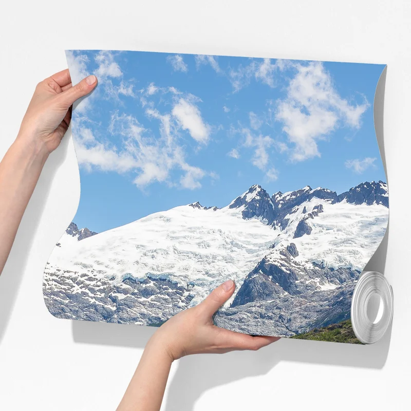 Fototapete türkisfarbener bergsee mit schneebedeckten gipfeln Fototapete türkisfarbener bergsee mit schneebedeckten gipfeln